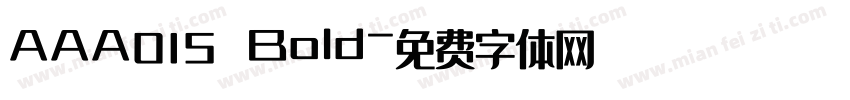 AAA015 Bold字体转换